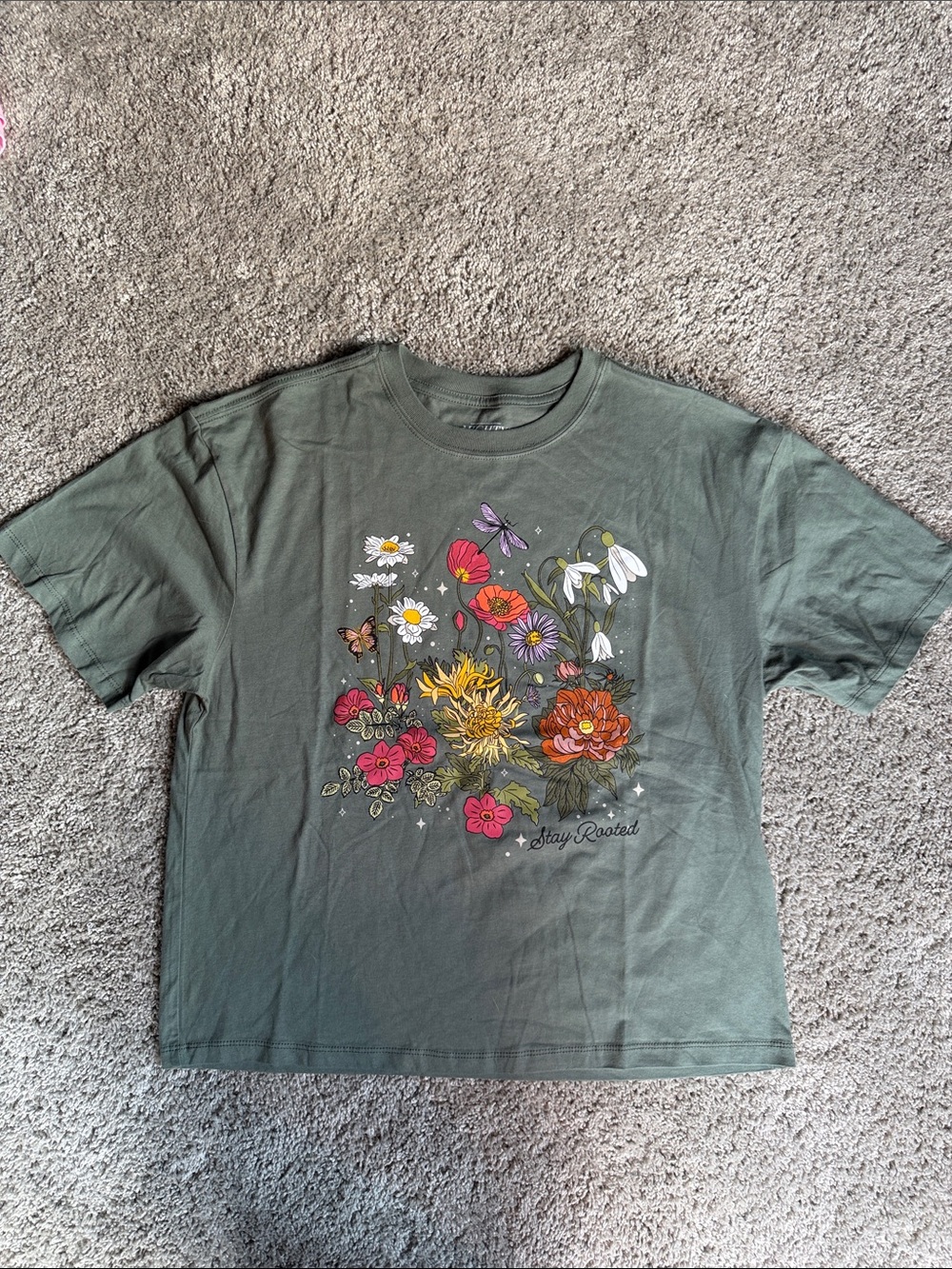 Green Floral Tee